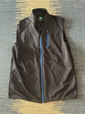 Pro Tour Men's golfing  Black Softshell Vest with Blue Trim